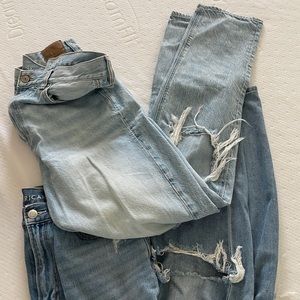 BUNDLE: American Eagle Straight Leg Ripped Jeans- Long
